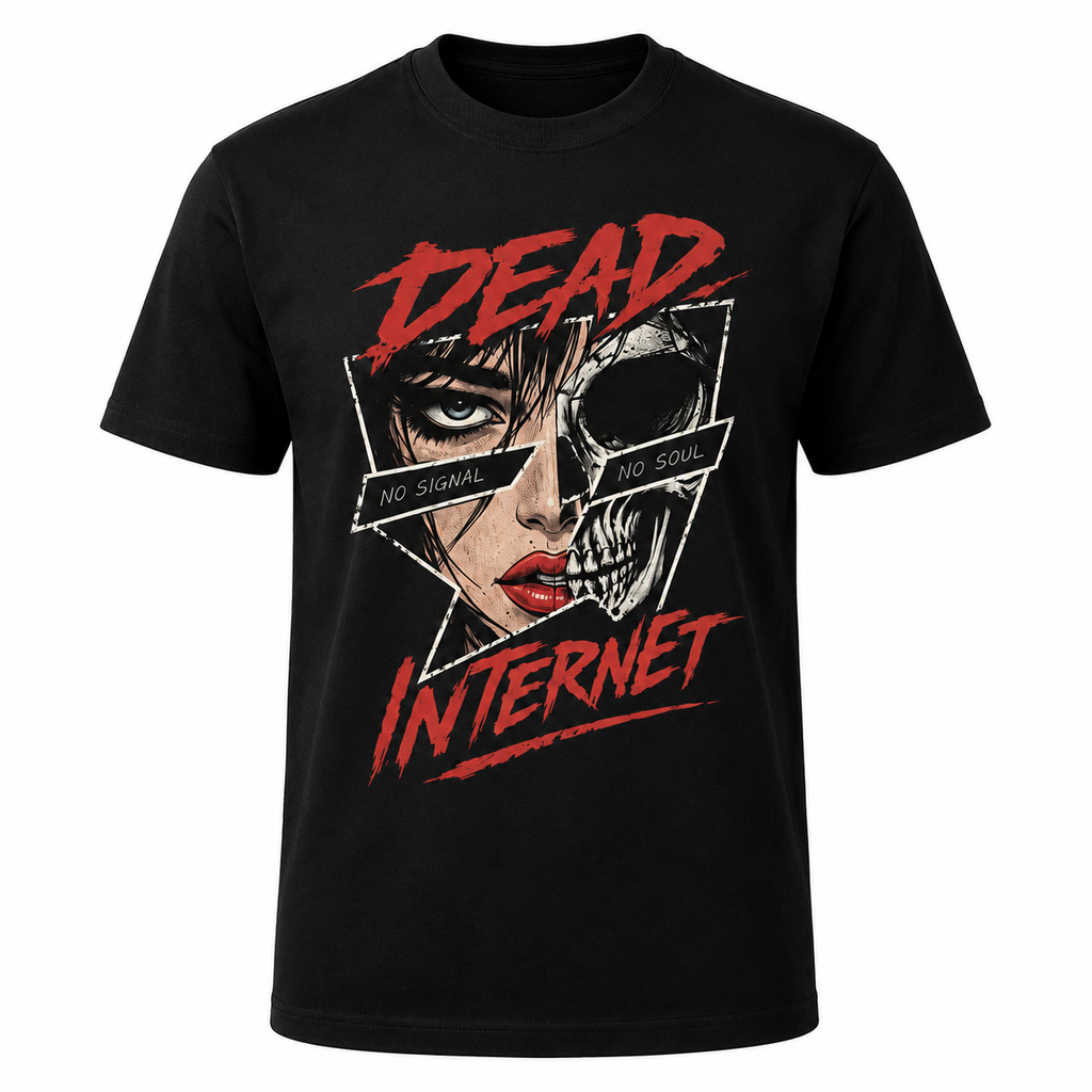 DEAD SIGNAL Oversized Tee — Black