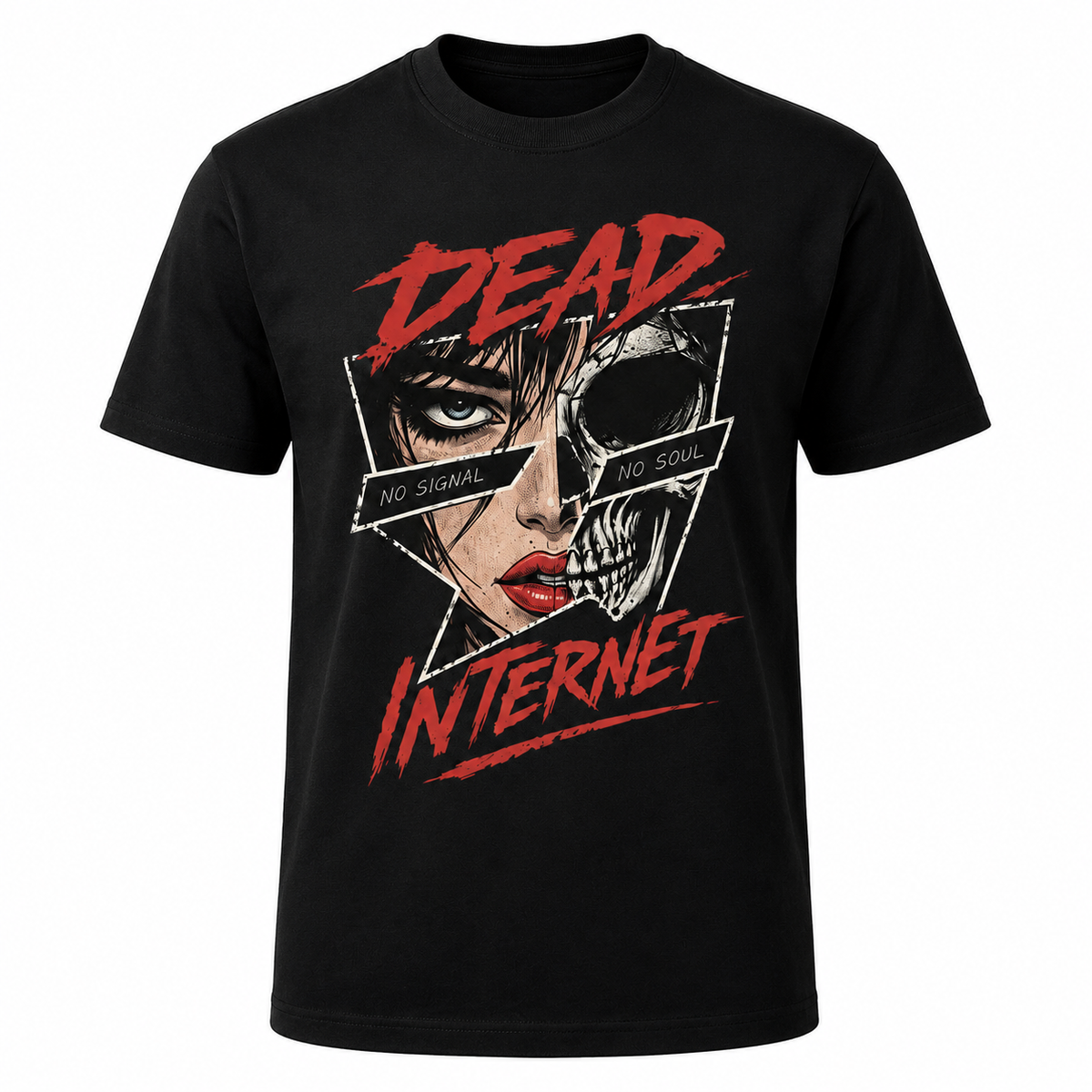 DEAD SIGNAL Oversized Tee — Black