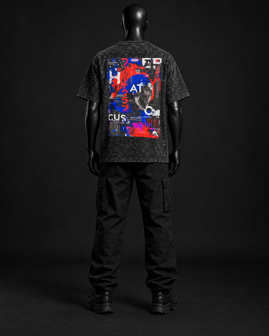 Static Archive Acid Wash Tee – Black