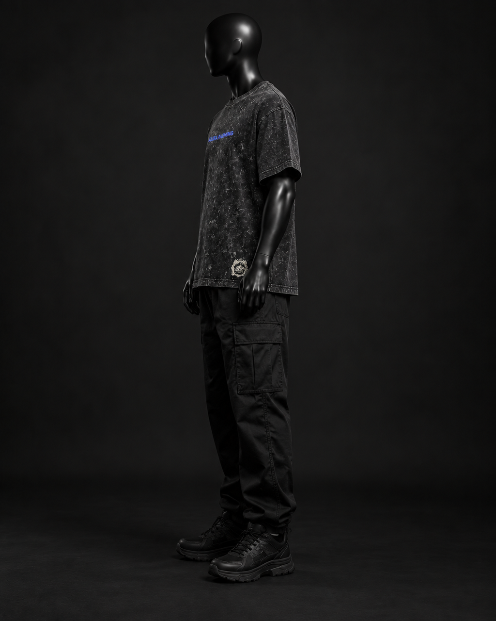 Static Archive Acid Wash Tee – Black