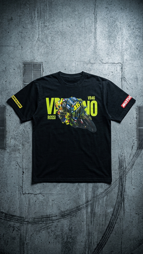46 MOTOGP Racing Tee – Black (Valentino Rossi Edition)