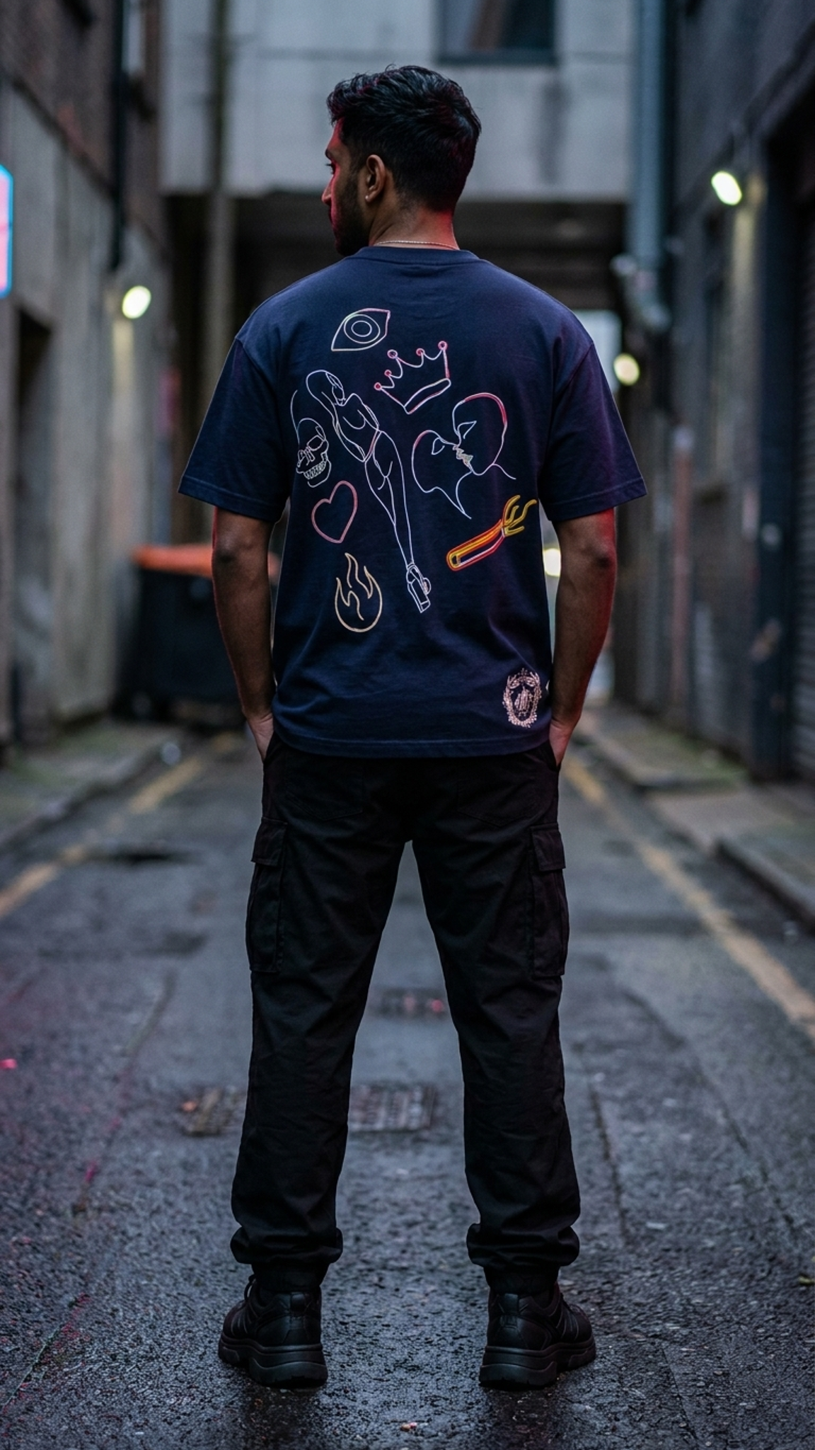 After Hours Oversized Tee – Midnight Navy