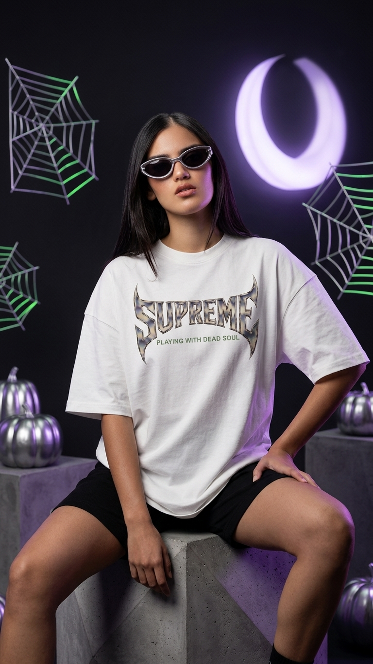 Chrome Soul Poster Tee – Off White
